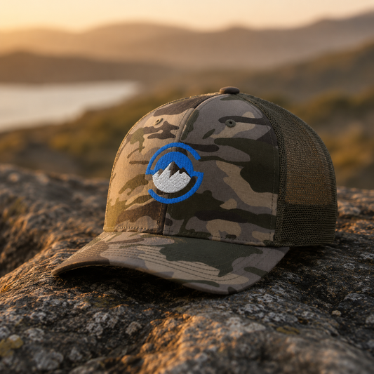 Camo Fishing Trucker Hat – Off the Grid Studios Snapback