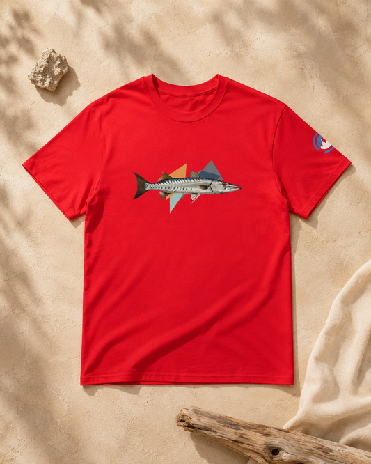 Barracuda Fishing T-Shirt – Geometric Cuda Graphic Tee