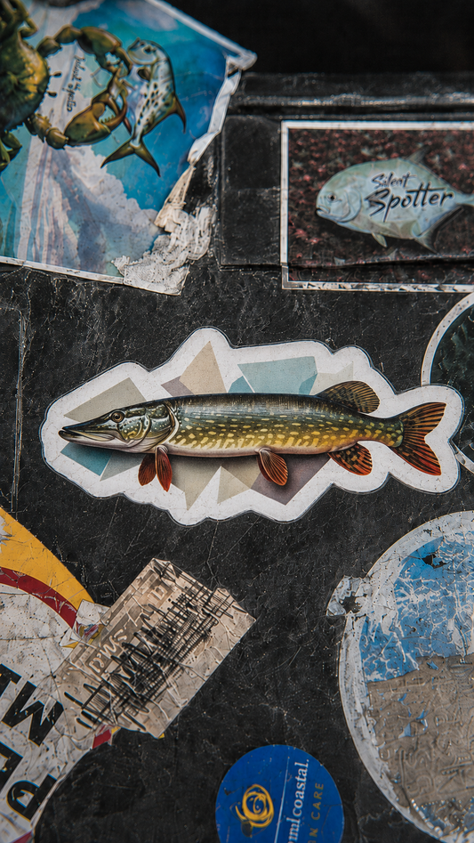 Northern Pike Fishing Sticker – Fish Art Vinyl Decal