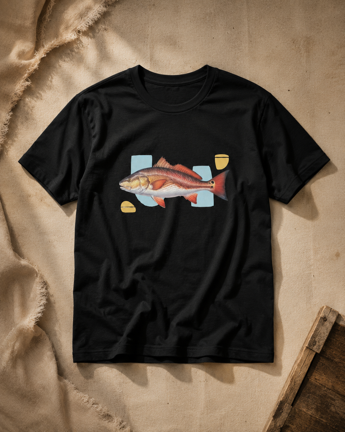 Redfish Fishing T-Shirt – Red Drum Fish Art Graphic Tee