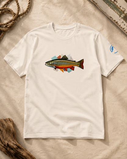 Brook Trout Fly Fishing T-Shirt – Geometric Brookie Tee