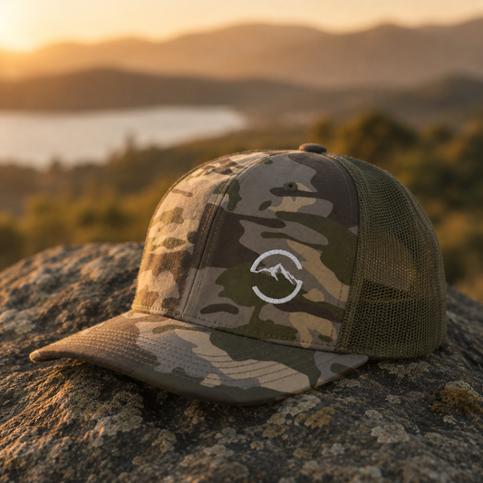 Camo Fishing Trucker Hat – Off the Grid Studios Snapback