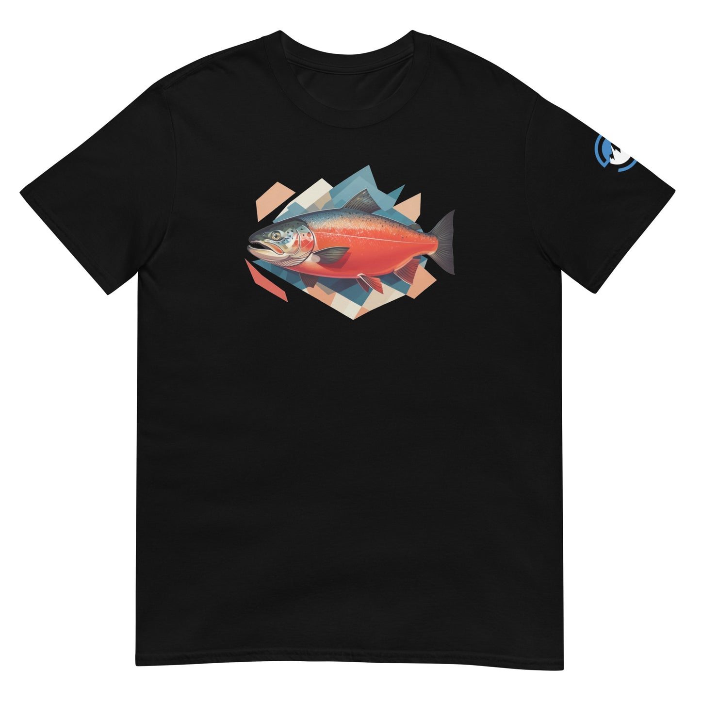 Salmon Fishing T-Shirt – Geometric Salmon Art Tee
