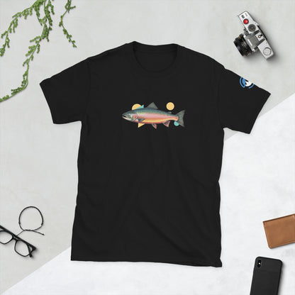 Salmon Fly Fishing T-Shirt – Geometric Fish Art Tee