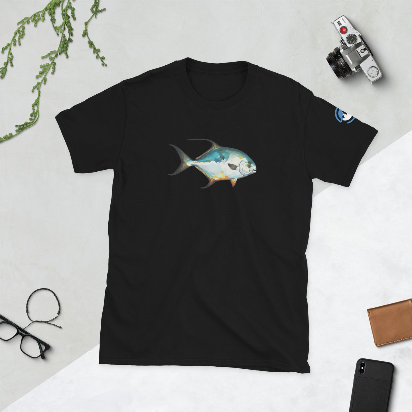 Permit Fly Fishing T-Shirt – Geometric Flats Fish Tee