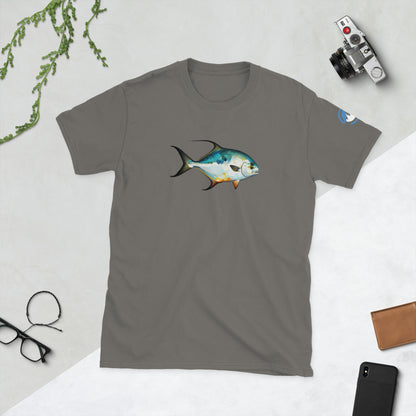 Permit Fly Fishing T-Shirt – Geometric Flats Fish Tee