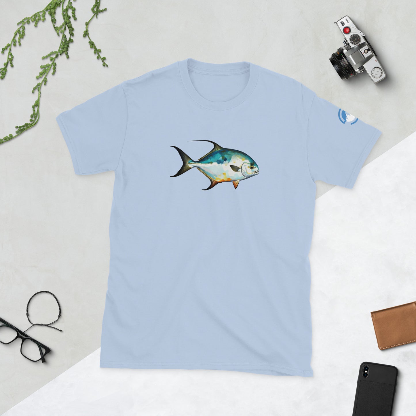 Permit Fly Fishing T-Shirt – Geometric Flats Fish Tee