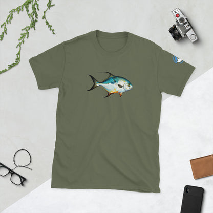 Permit Fly Fishing T-Shirt – Geometric Flats Fish Tee