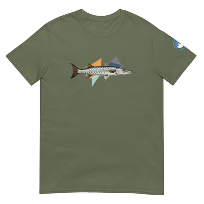 Barracuda Fishing T-Shirt – Geometric Cuda Graphic Tee