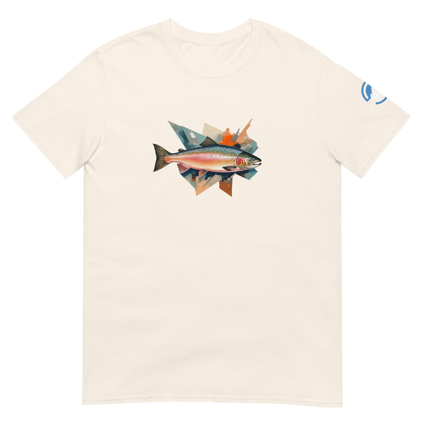 Salmon Run Fishing T-Shirt – Geometric Fish Art Tee