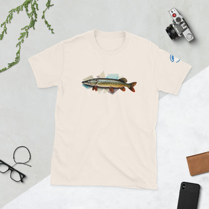 Pike Fishing T-Shirt – Geometric Northern Pike Tee