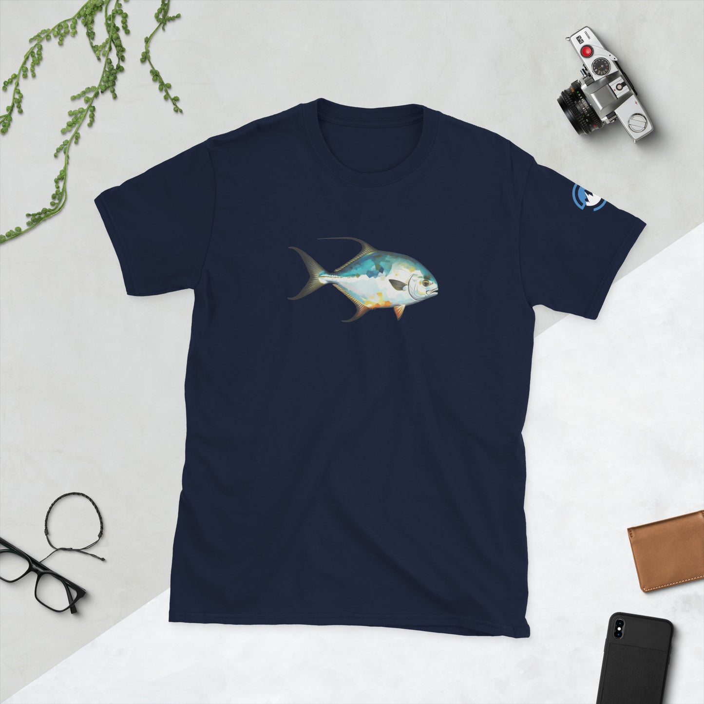 Permit Fly Fishing T-Shirt – Geometric Flats Fish Tee