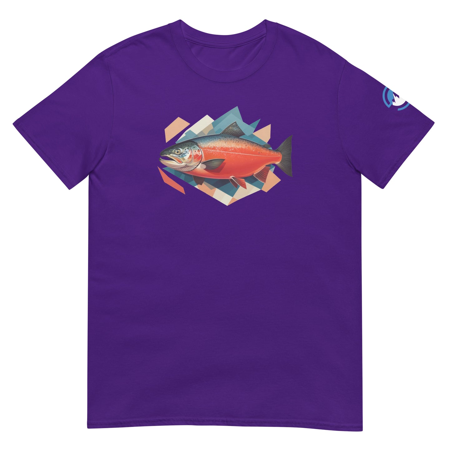 Salmon Fishing T-Shirt – Geometric Salmon Art Tee