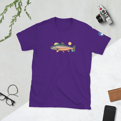 Salmon Fly Fishing T-Shirt – Geometric Fish Art Tee