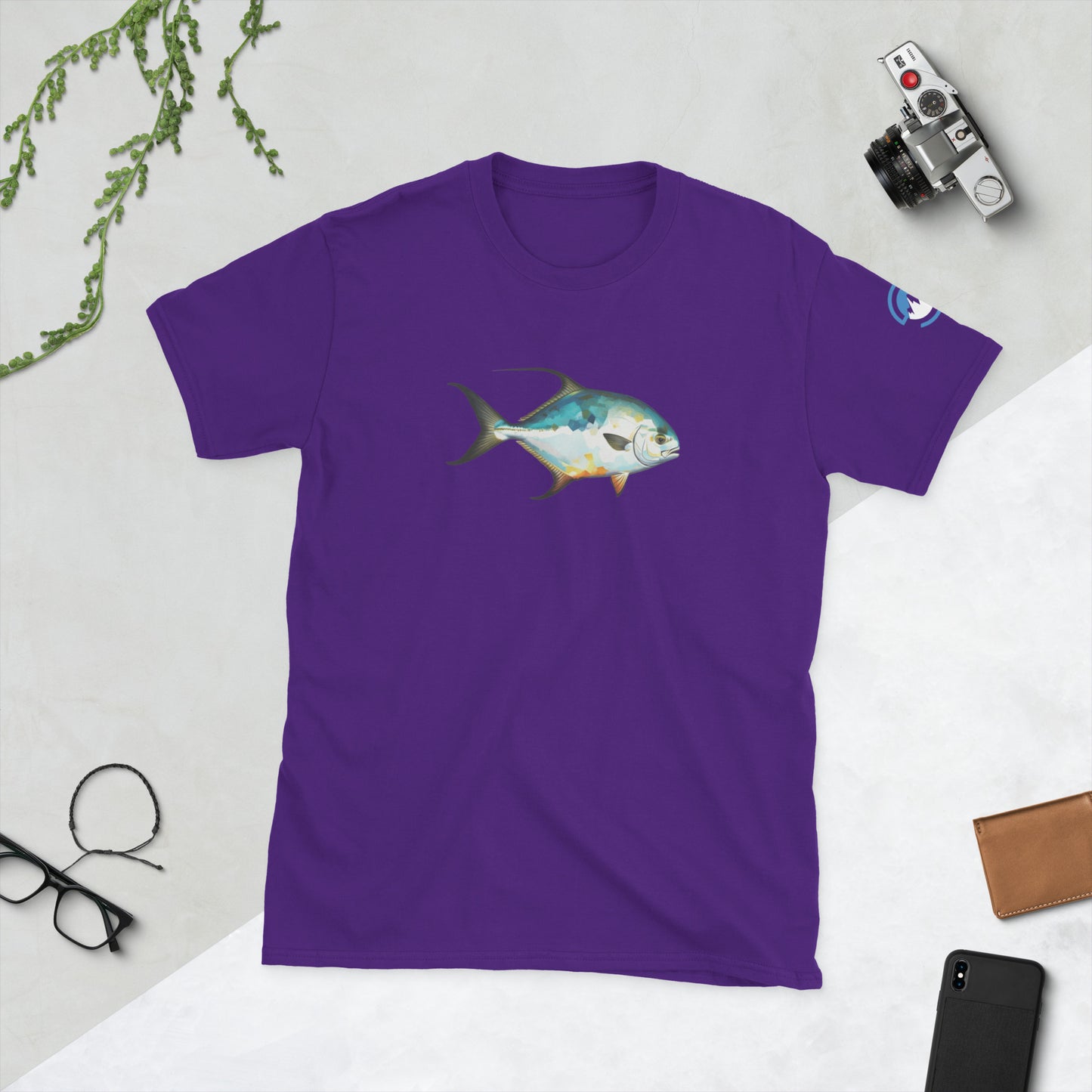 Permit Fly Fishing T-Shirt – Geometric Flats Fish Tee