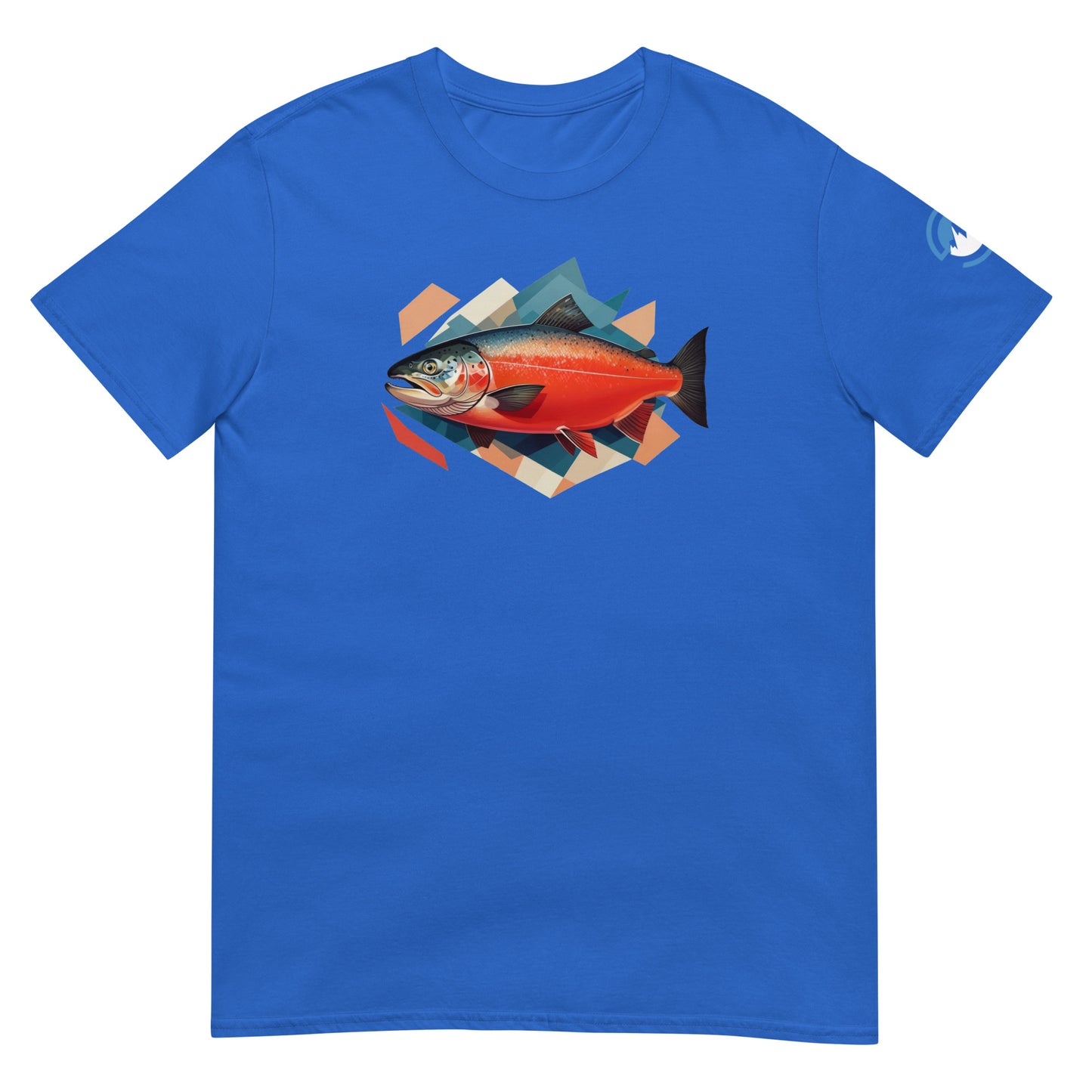Salmon Fishing T-Shirt – Geometric Salmon Art Tee