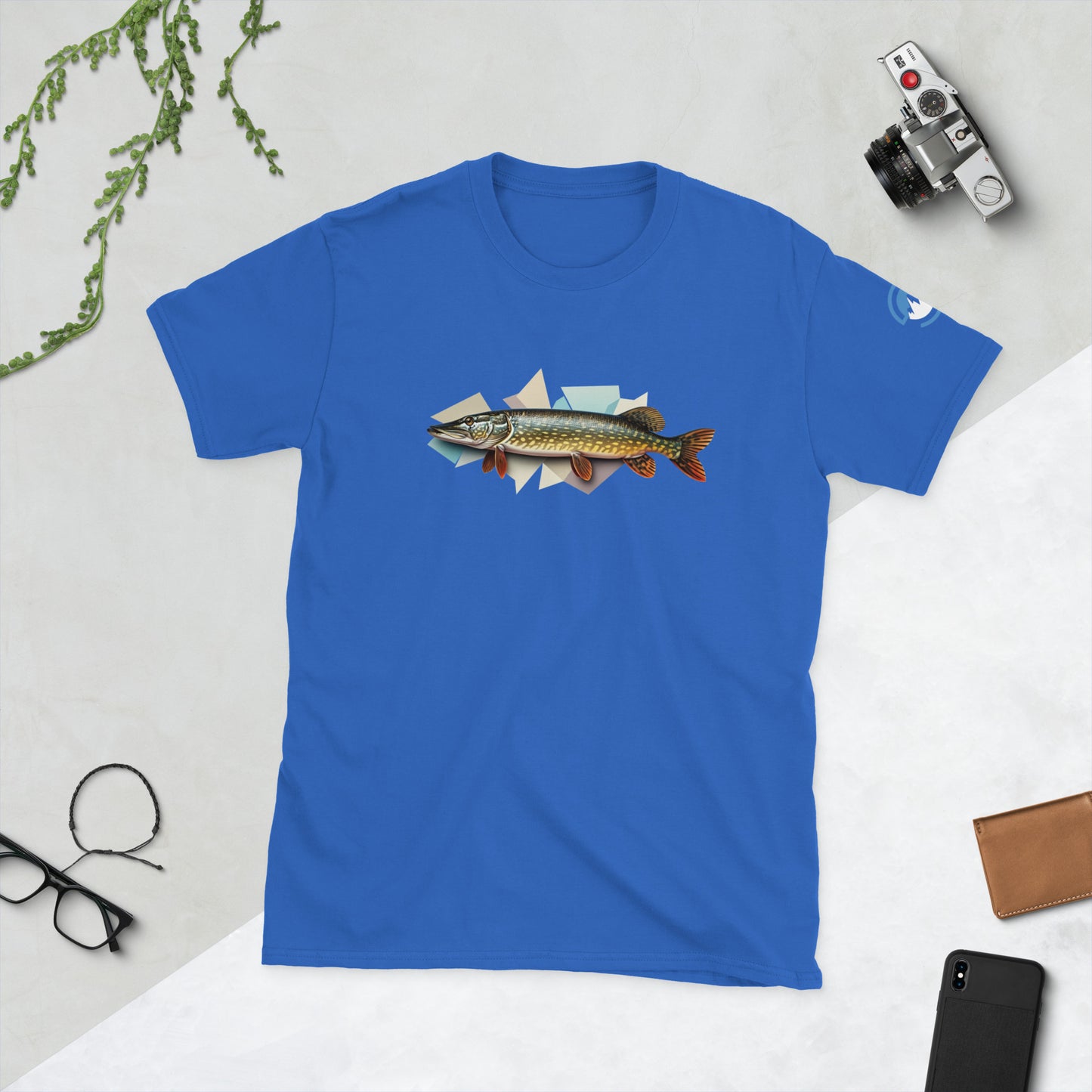 Pike Fishing T-Shirt – Geometric Northern Pike Tee