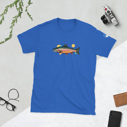 Salmon Fly Fishing T-Shirt – Geometric Fish Art Tee