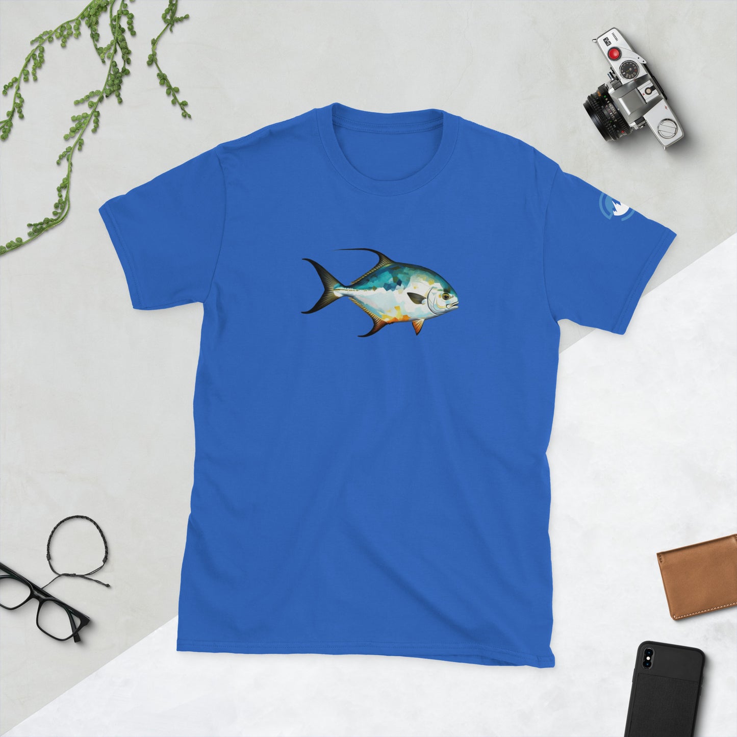 Permit Fly Fishing T-Shirt – Geometric Flats Fish Tee