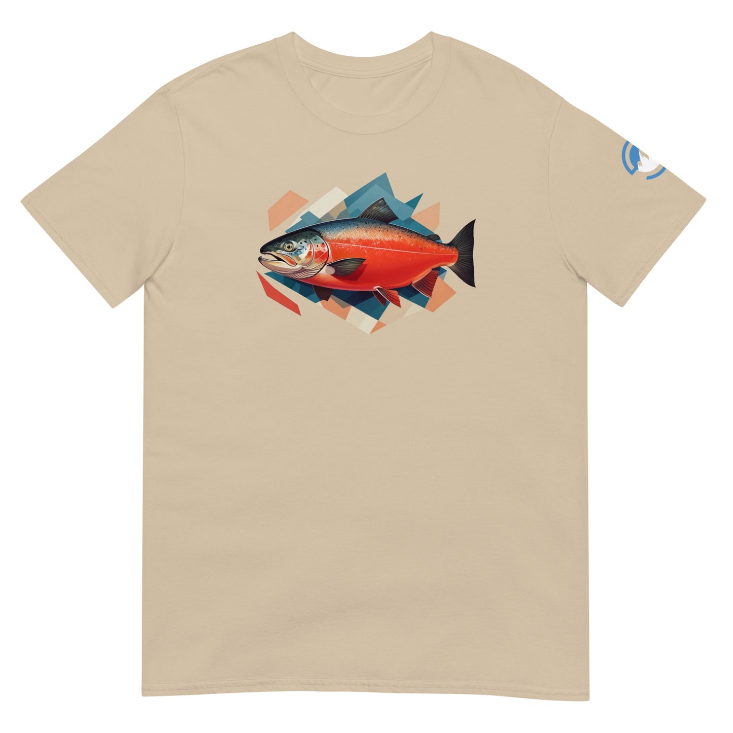 Salmon Fishing T-Shirt – Geometric Salmon Art Tee