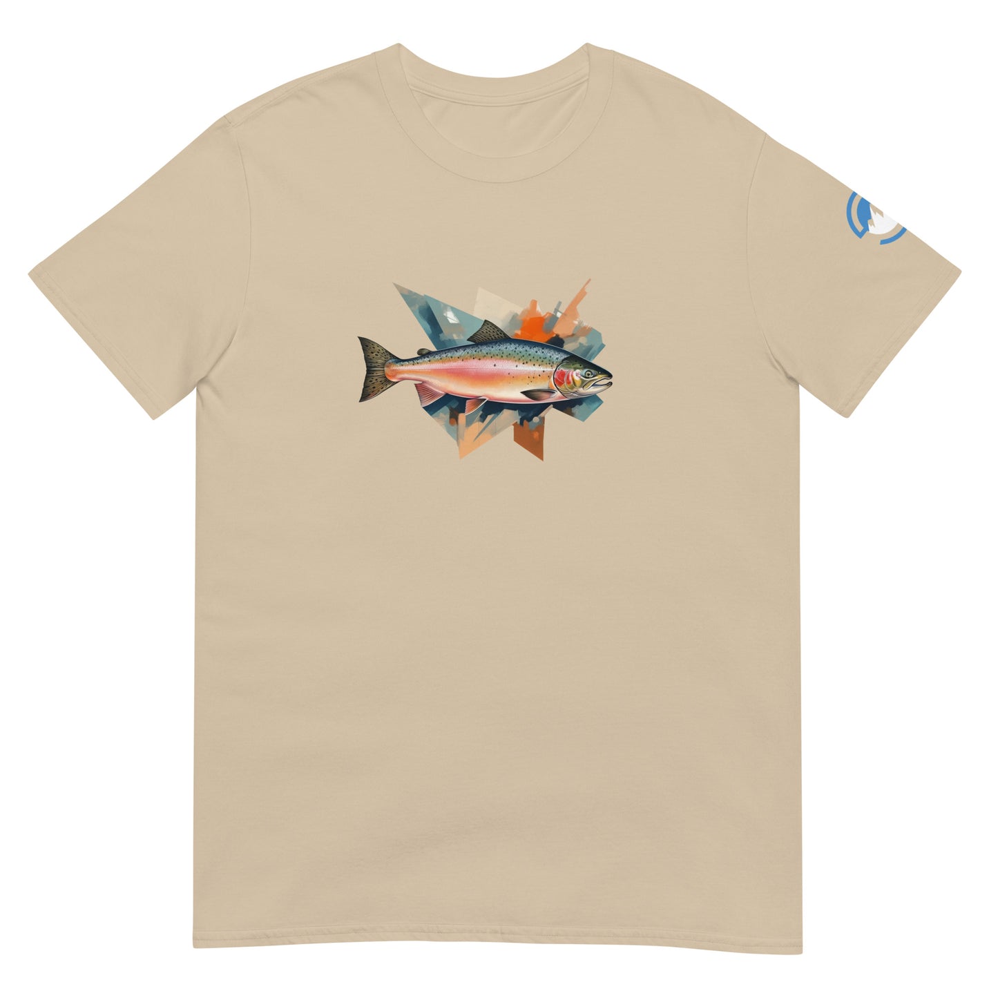 Salmon Run Fishing T-Shirt – Geometric Fish Art Tee