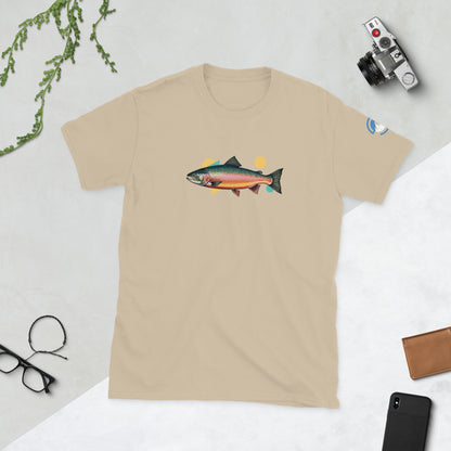Salmon Fly Fishing T-Shirt – Geometric Fish Art Tee