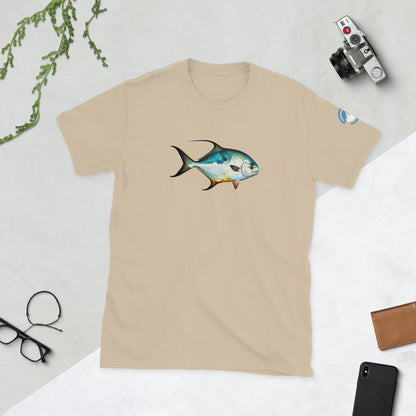 Permit Fly Fishing T-Shirt – Geometric Flats Fish Tee