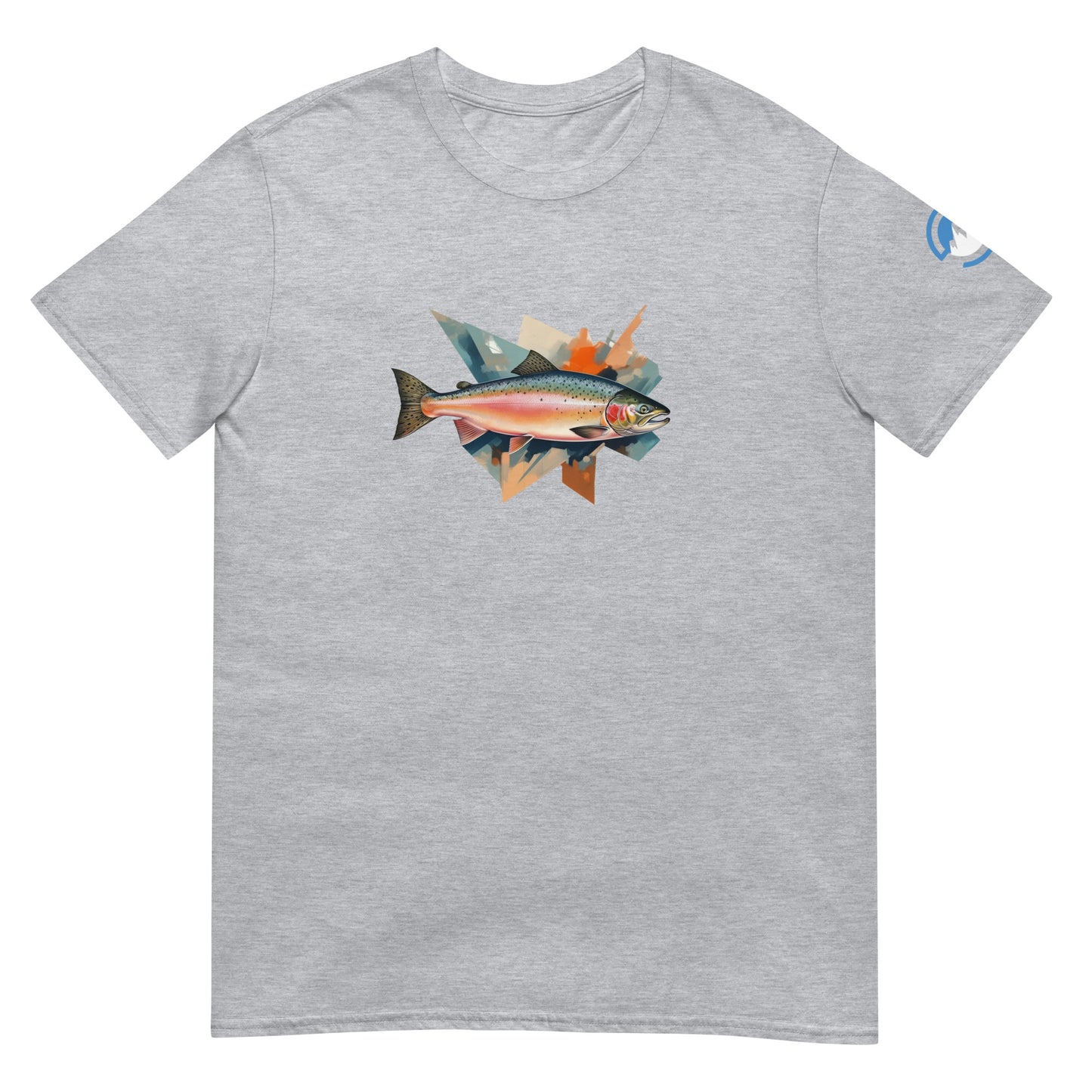 Salmon Run Fishing T-Shirt – Geometric Fish Art Tee