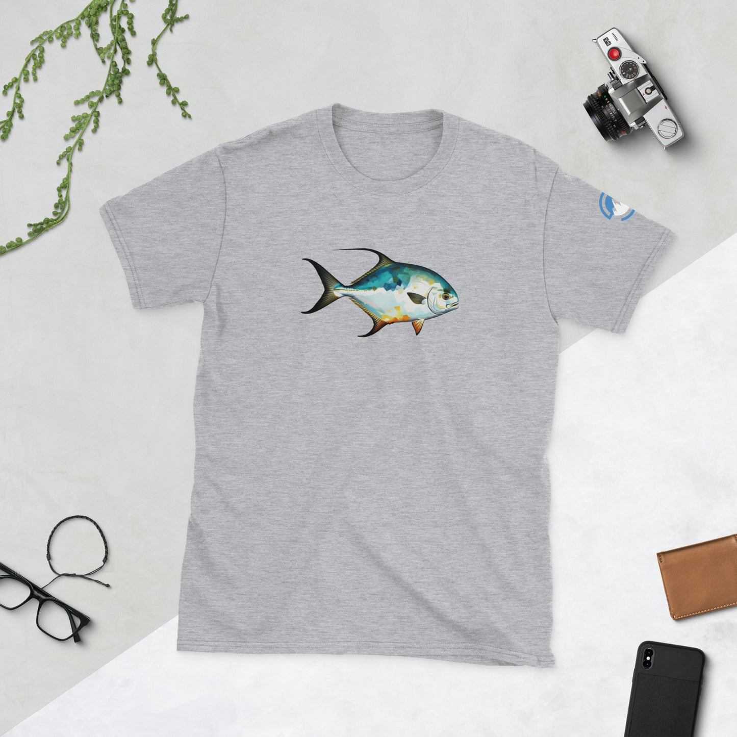 Permit Fly Fishing T-Shirt – Geometric Flats Fish Tee