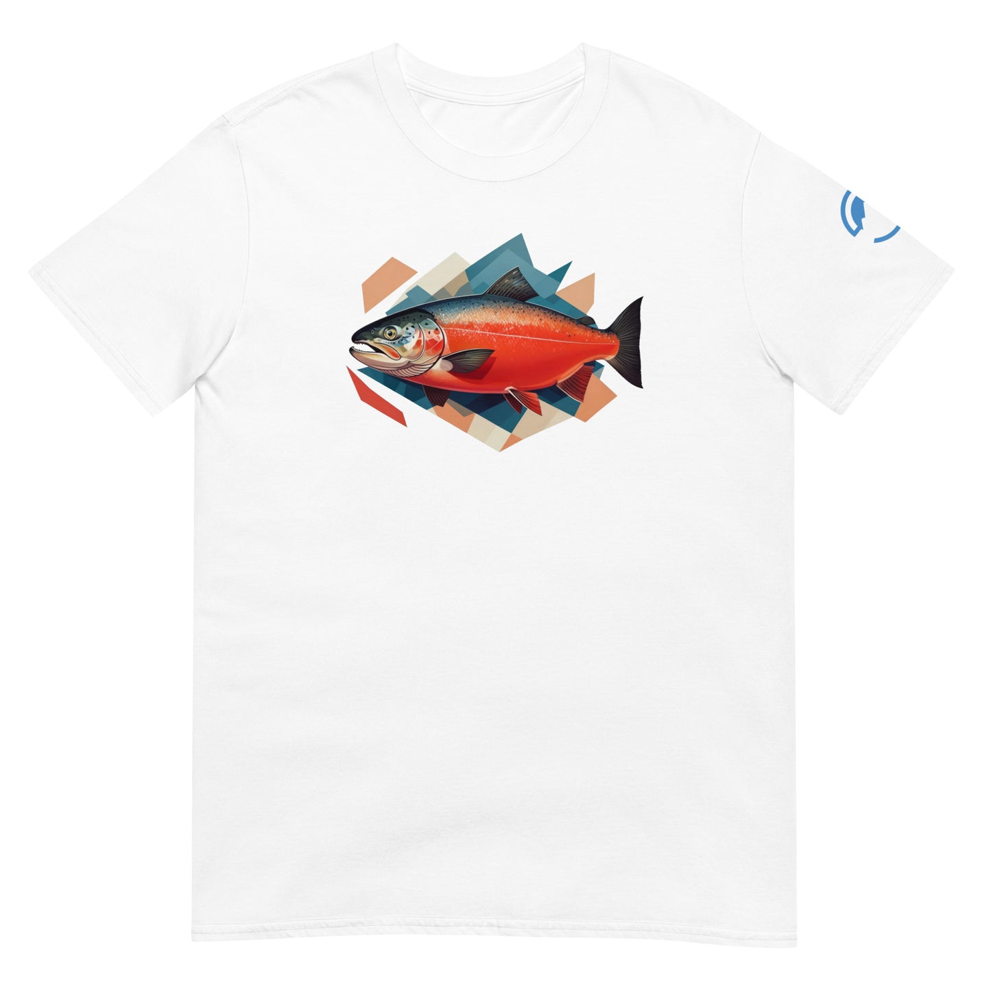 Salmon Fishing T-Shirt – Geometric Salmon Art Tee