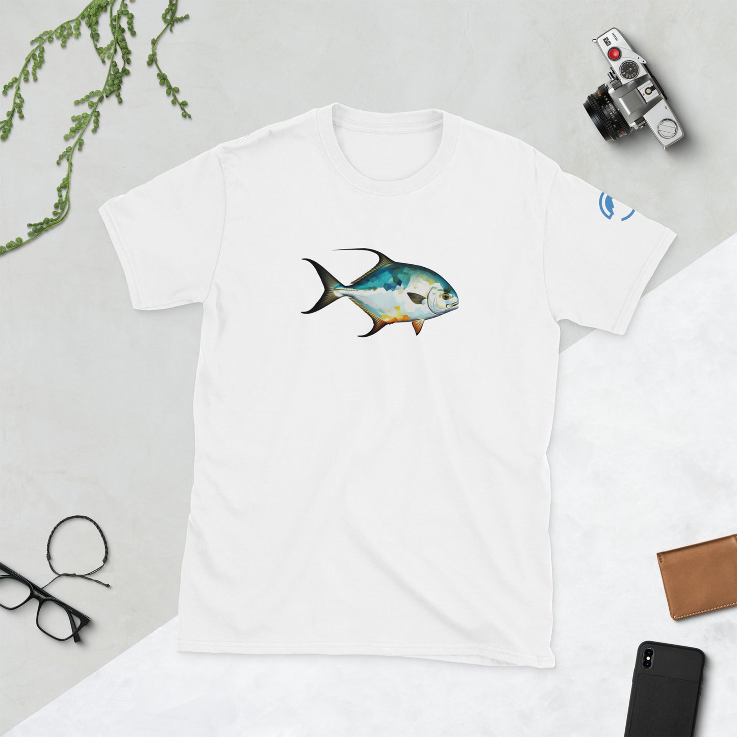 Permit Fly Fishing T-Shirt – Geometric Flats Fish Tee